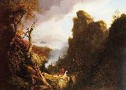 Thomas Cole Indian Sacrifice, Kaaterskill Falls and North South Lake oil painting artist